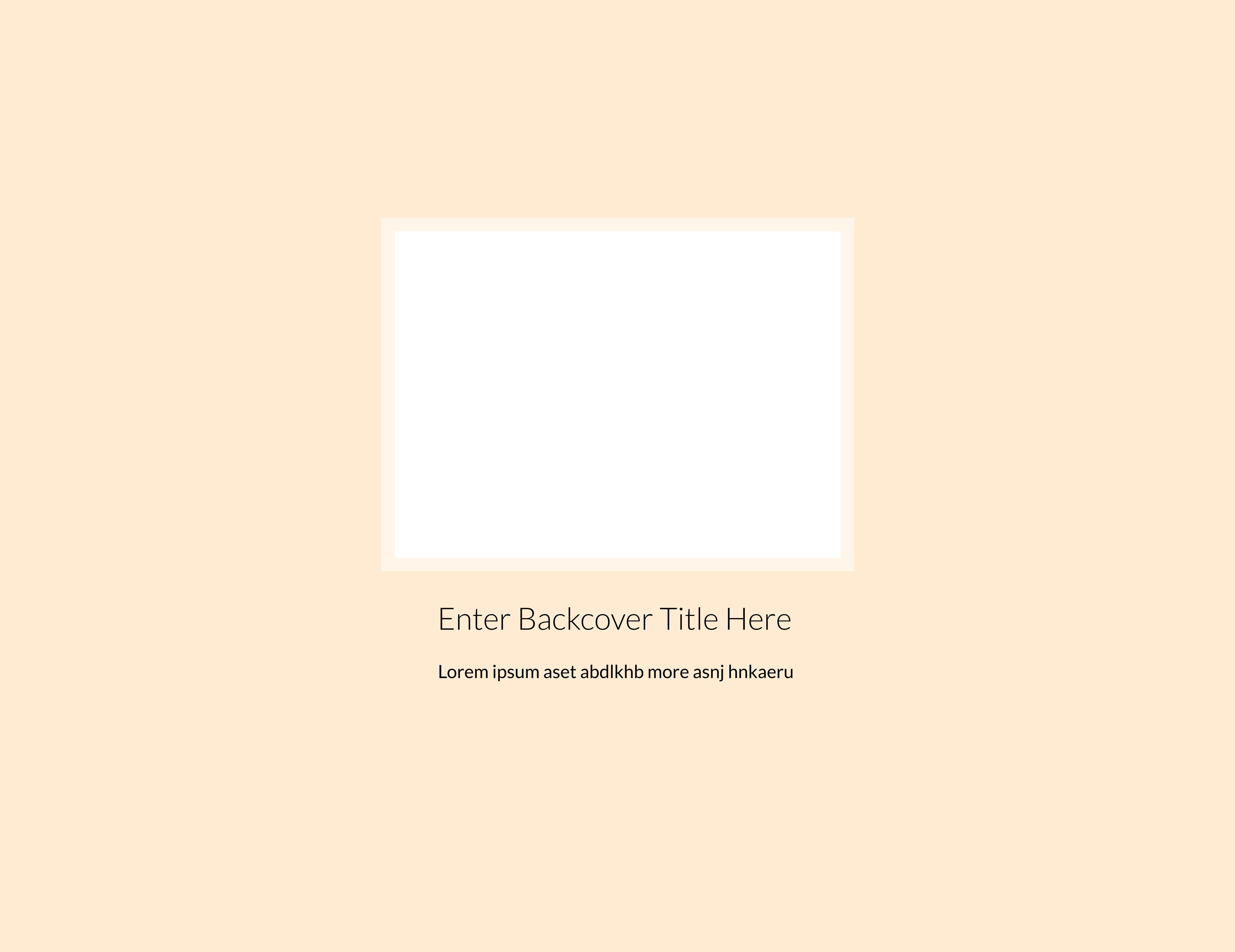 Back Cover - Single Image - Title + Caption