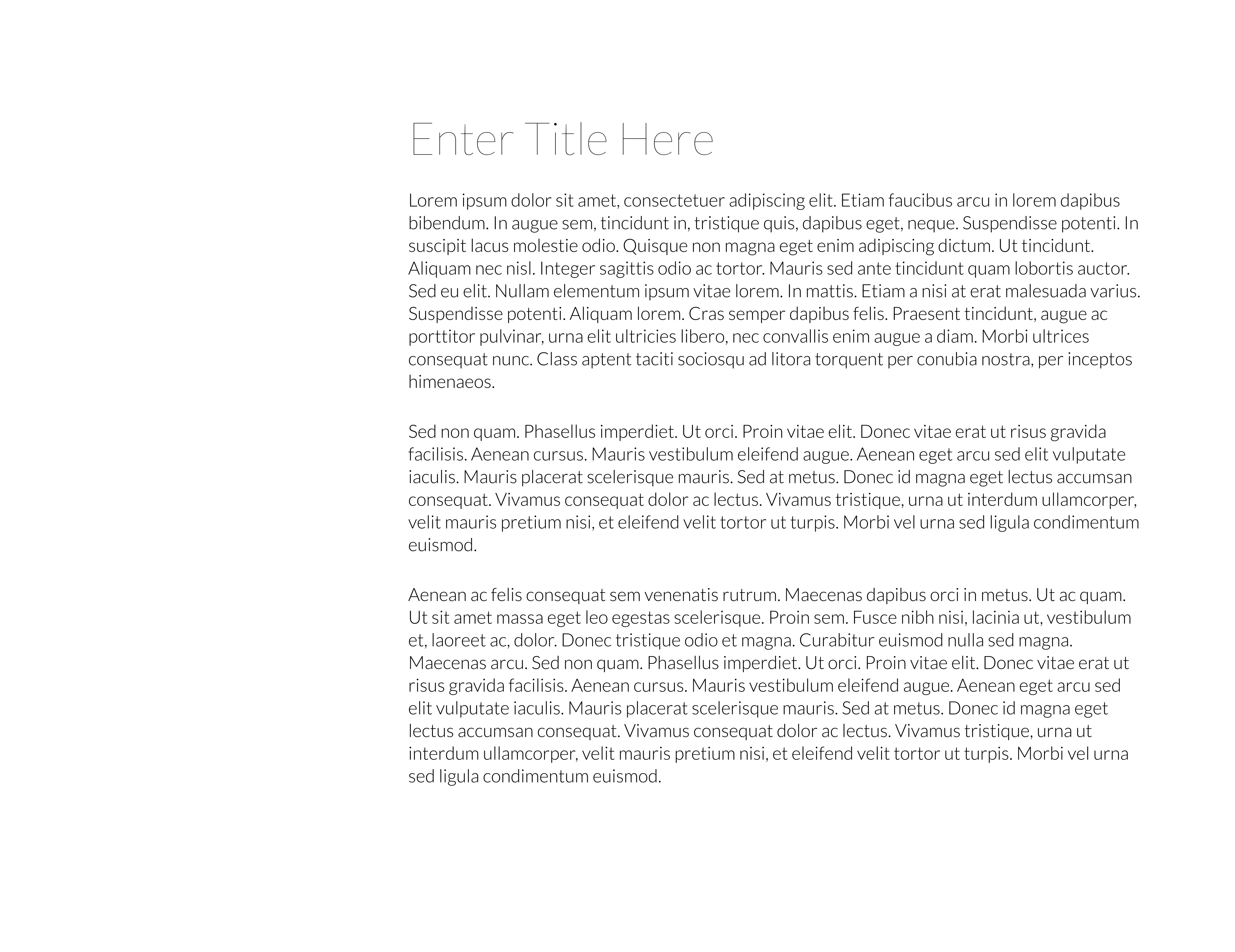 Right Text Only Body