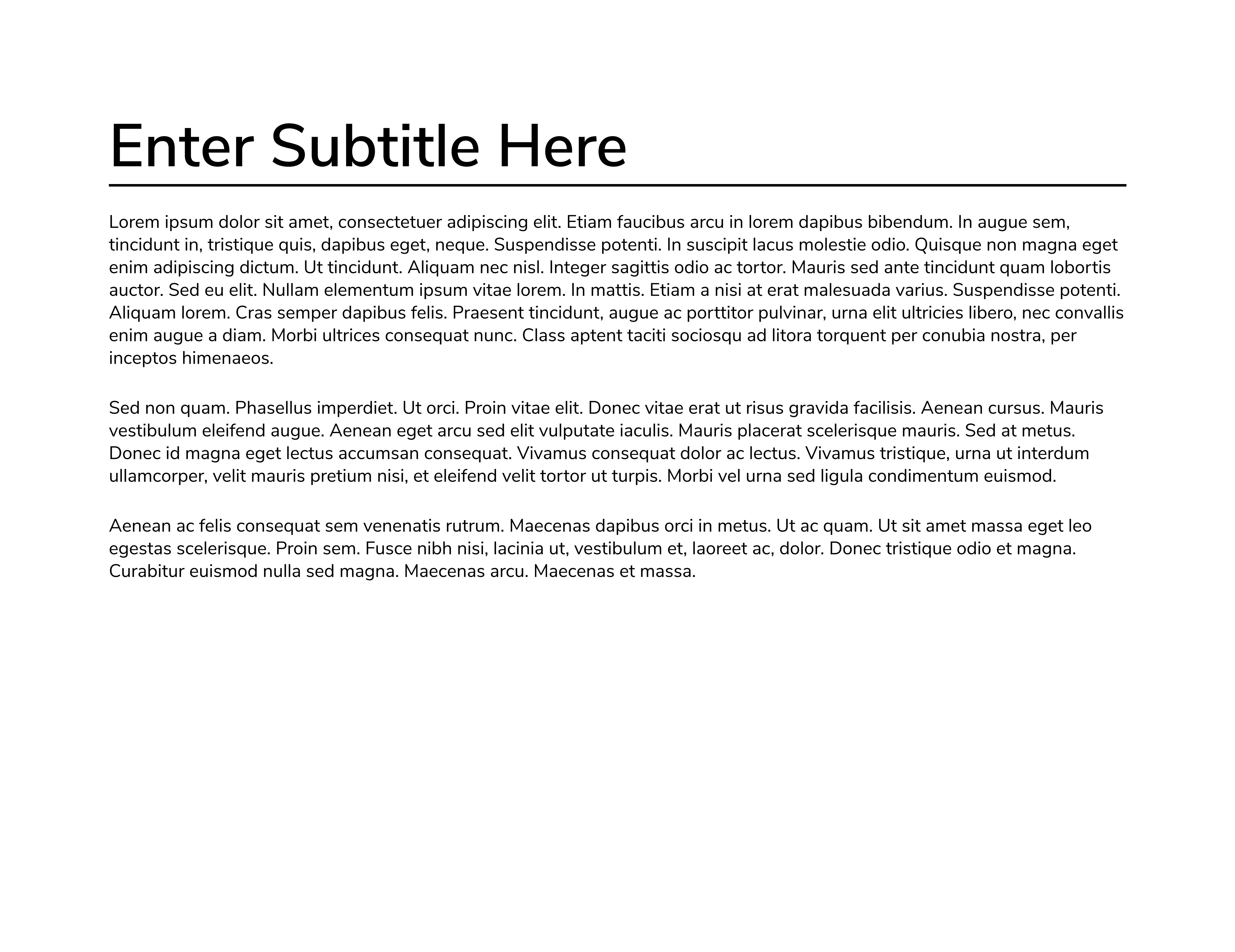 Subtitle + Description