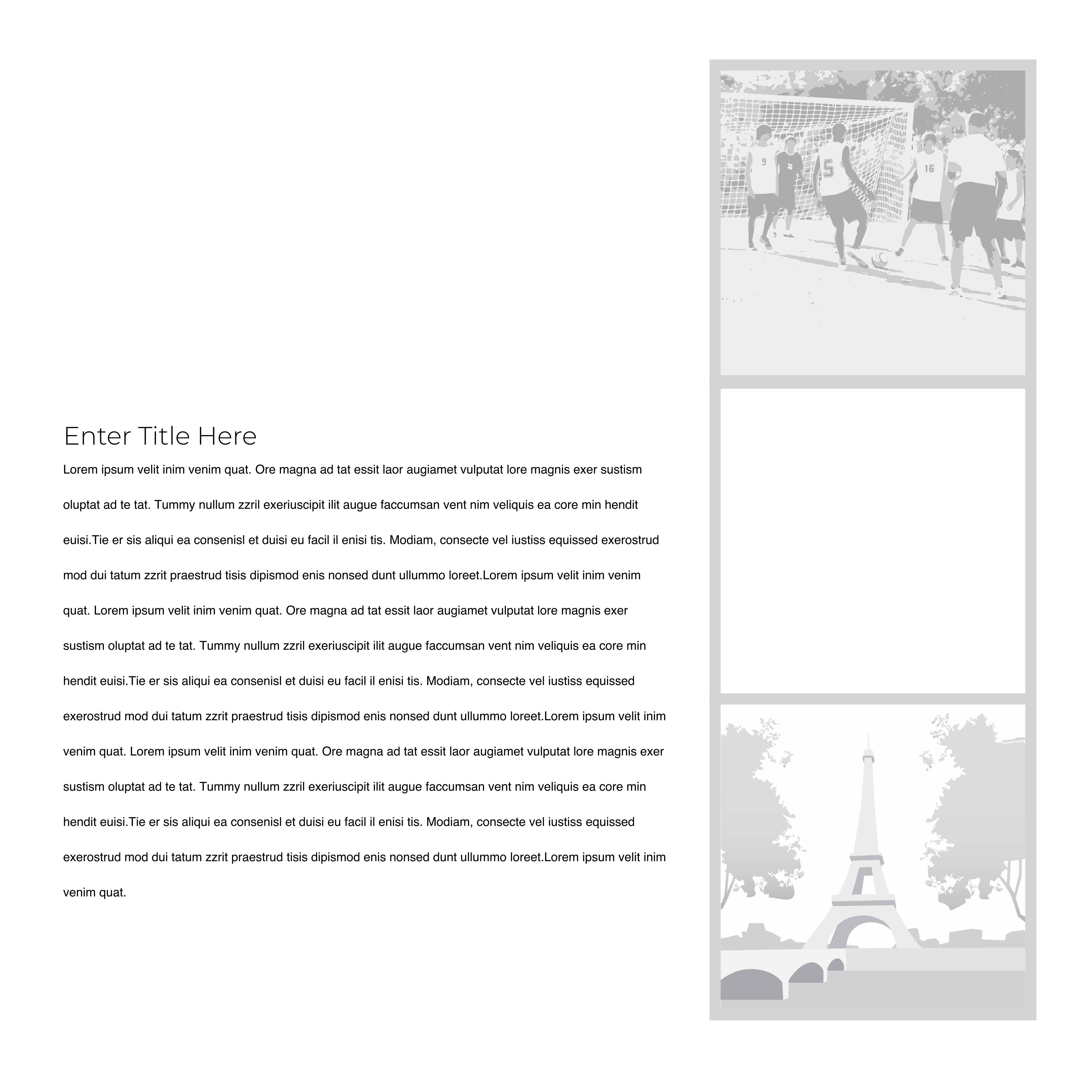 3-Up Square Text Right